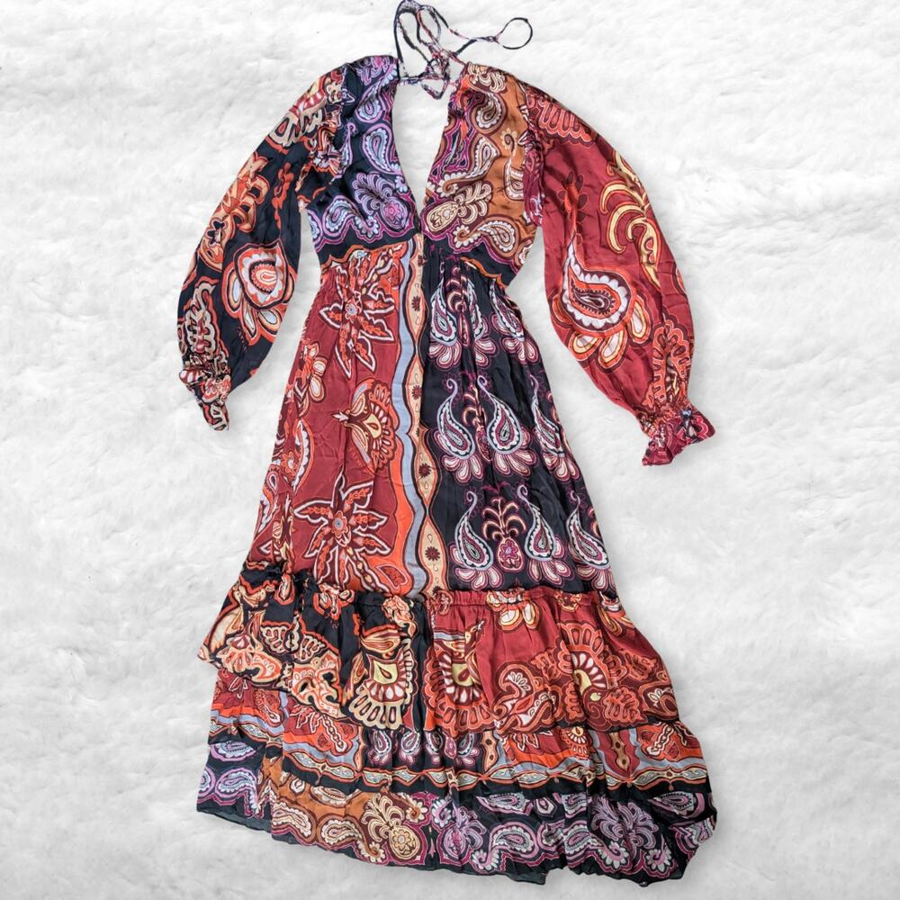 farm rio sweet mermaids paisley maxi dress